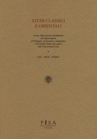 Studi classici orientali (2019). Vol. 65/1