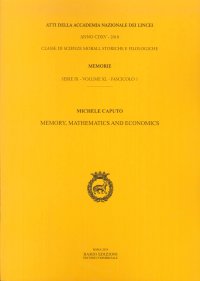 Memory, Mathematics and Economics. Serie IX - Volume Xl - Fascicolo 1 (Anno CDXV - 2018)