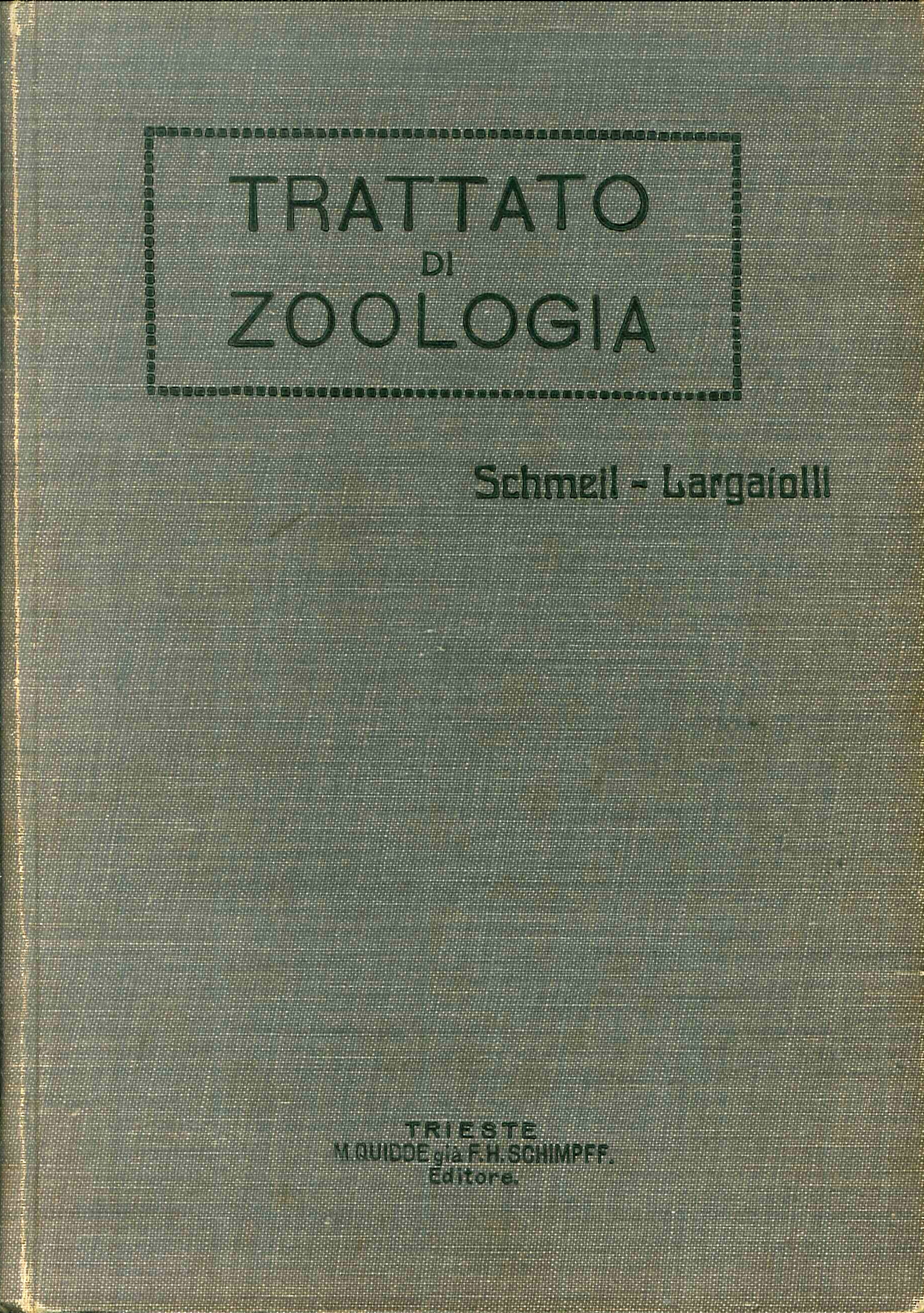 Trattato di zoologia. Trattato di zoologia.