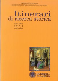 Itinerari di Ricerca Storica. Anno XXIX. 2. 2015. Nuova Serie