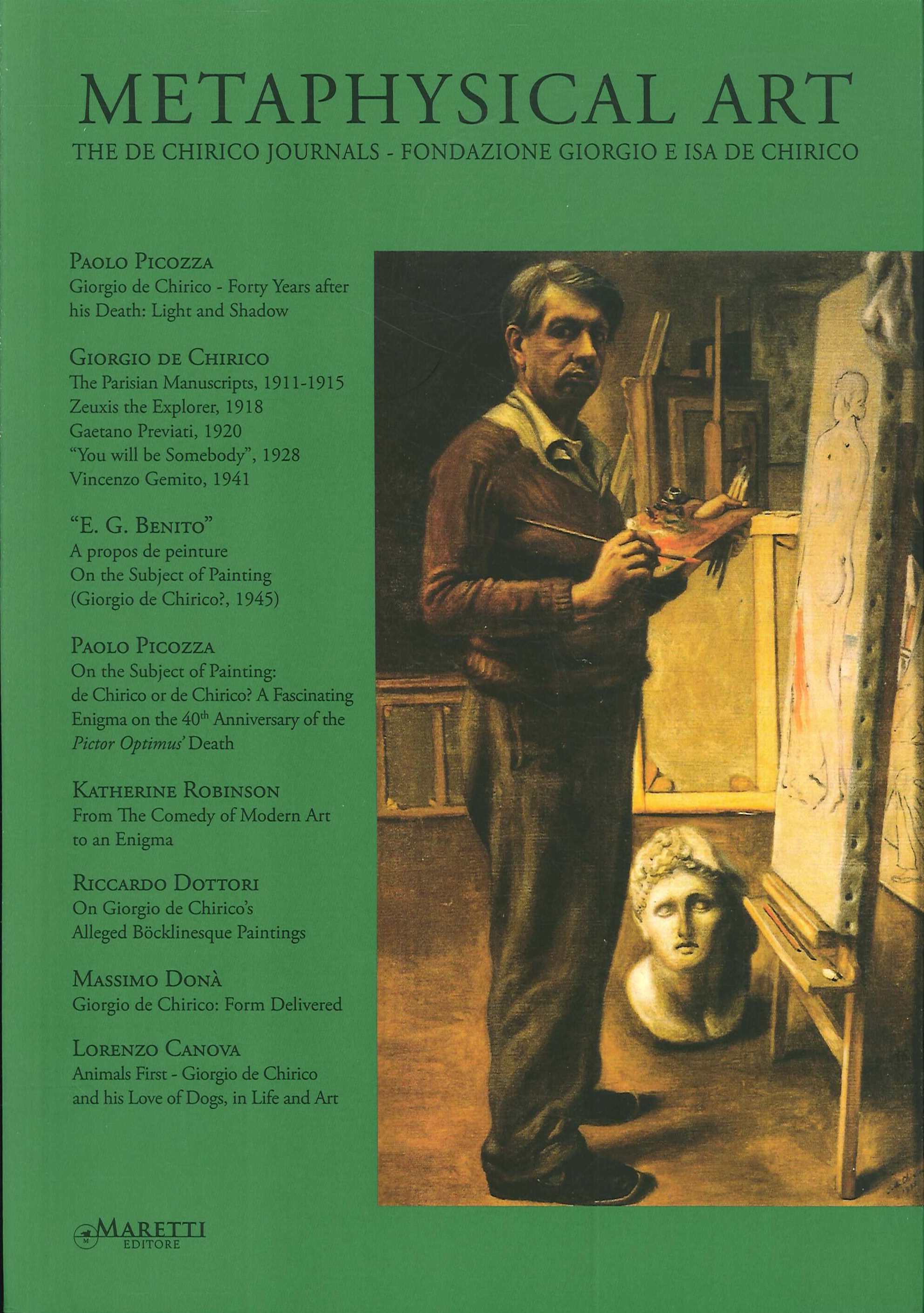 Metaphysical Art. The de Chirico Journals Fondazione Giorgio e Isa de Chirico. N° 17-18. 2019