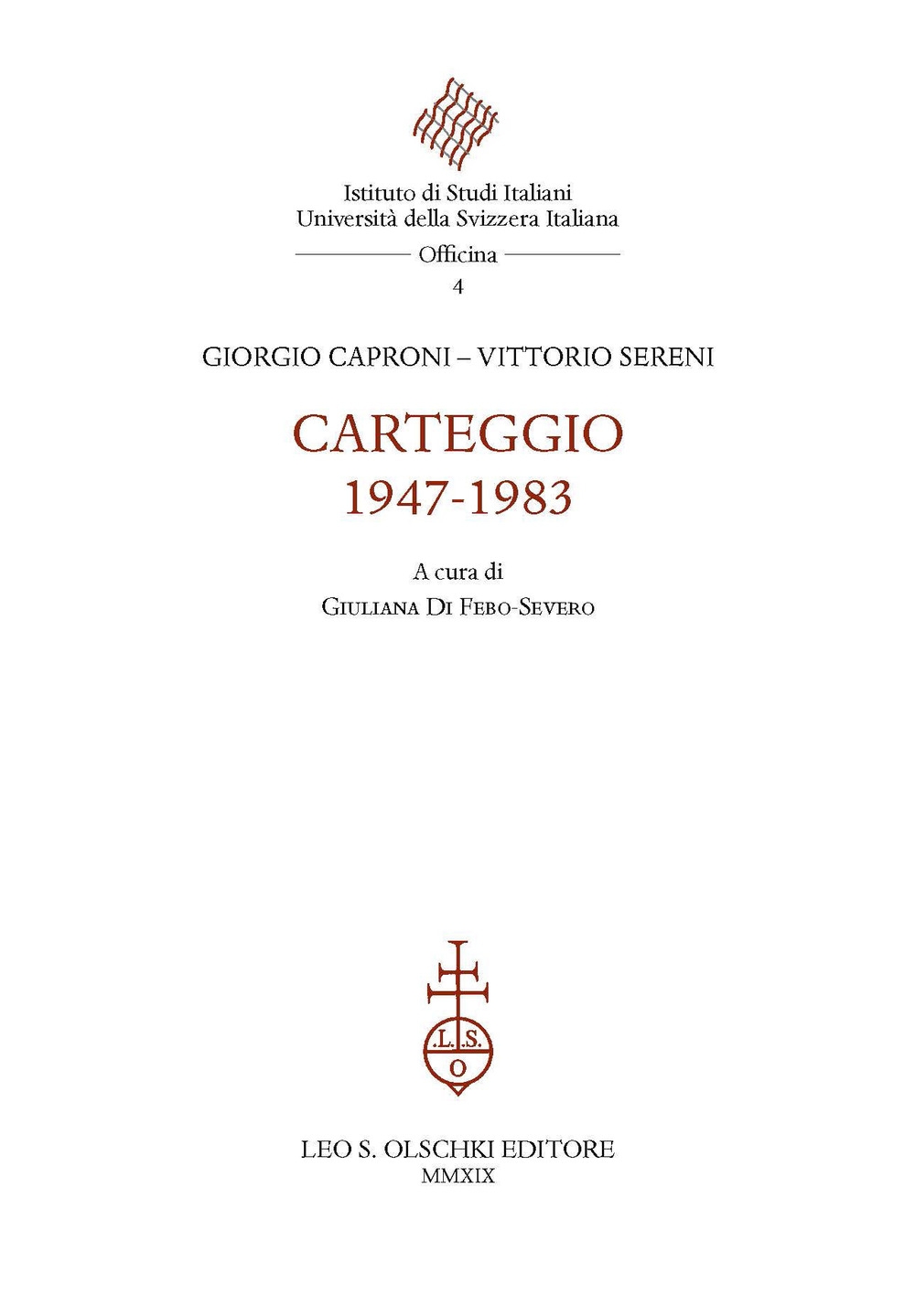 Carteggio 1947-1983 Carteggio 1947-1983
