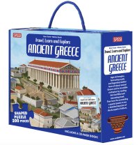 Travel, learn and explore. Ancient greece. Con puzzle