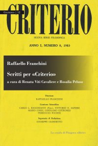 Scritti per "Criterio" Anno I, Numero 0, 1983.