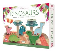 Dinosaurs. Wooden toys. Con Giocattolo