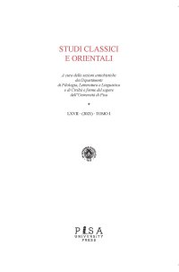 Studi classici orientali (2021). Vol. 67/1