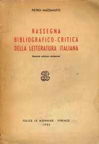 Rassegna bibliografica-critica della letteratura italiana