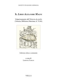 Il liber Alexandri magni. Volgarizzamento dell'historia