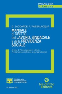Manuale di Diritto del Lavoro, Sindacale e della Previdenza Sociale. Analisi di Principi Generali, Istituiti e Problematiche Dottrinali e Giurisprudenziali