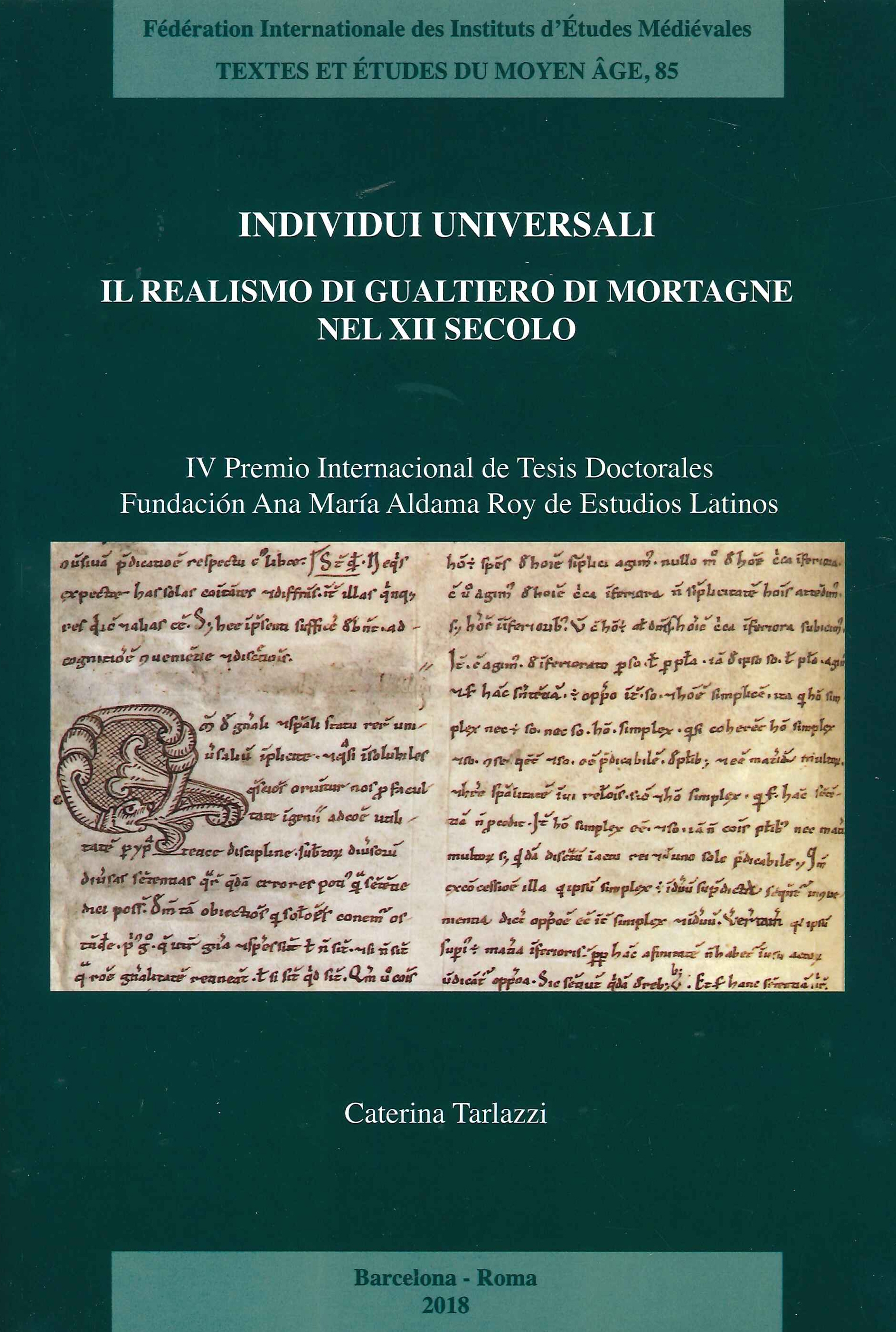 Individui Universali. Il Realismo di Gualtiero di Mortagne nel XII Secolo