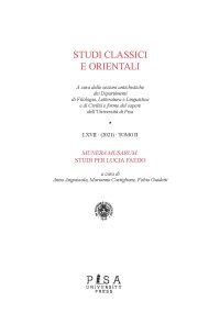 Studi classi orientali (2021). Vol. 67/2: Munera musarum. Studi per Lucia Faedo