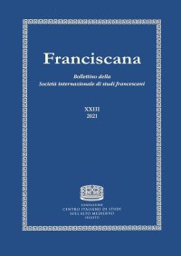 Franciscana. Bollettino della Società internazionale di studi francescani (2022). Vol. 23