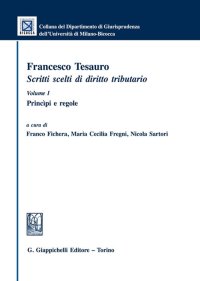 Scritti scelti diritto tributario