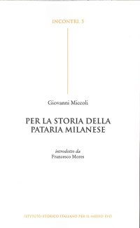 Per la storia della Pataria Milanese