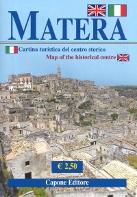 Matera. Cartina turistica del centro storico. Map of the historical centre