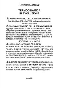 Termodinamica in evoluzione