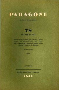 Paragone Letteratura. Anno VII. Numero 78. Novembre 1956