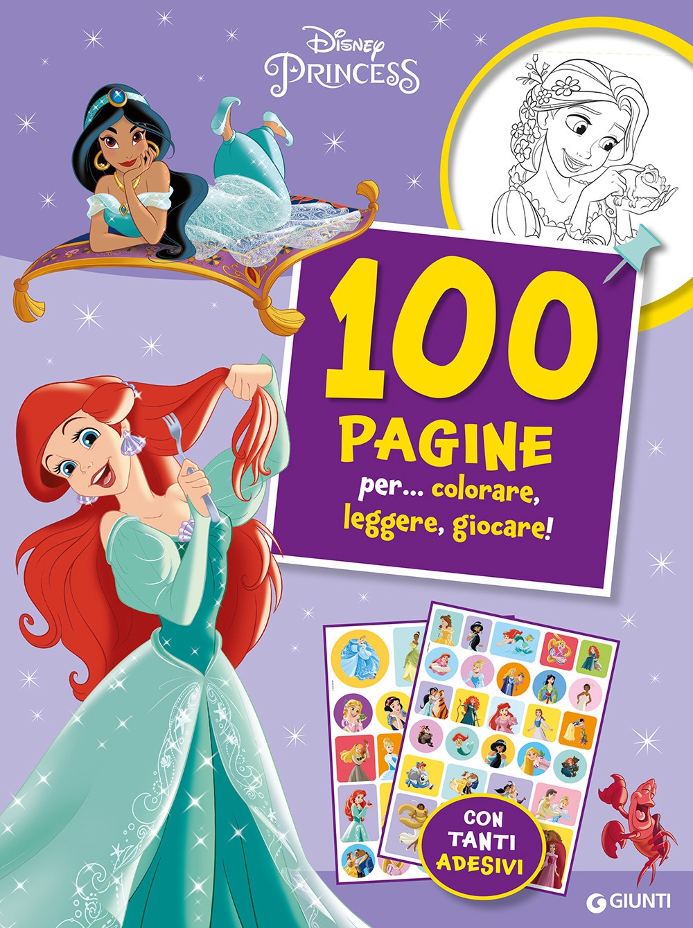 9788852241659 2023 - Disney Princess. 100 pagine per colorare, leggere,  giocare! Sticker special color 