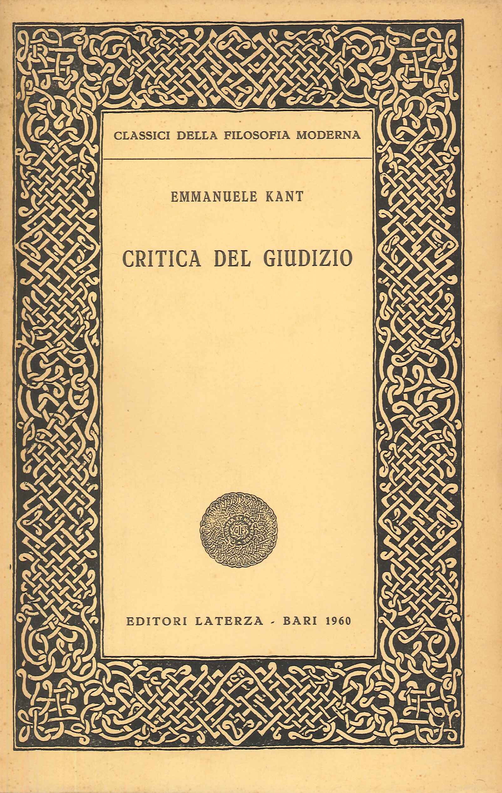 Critica del giudizio