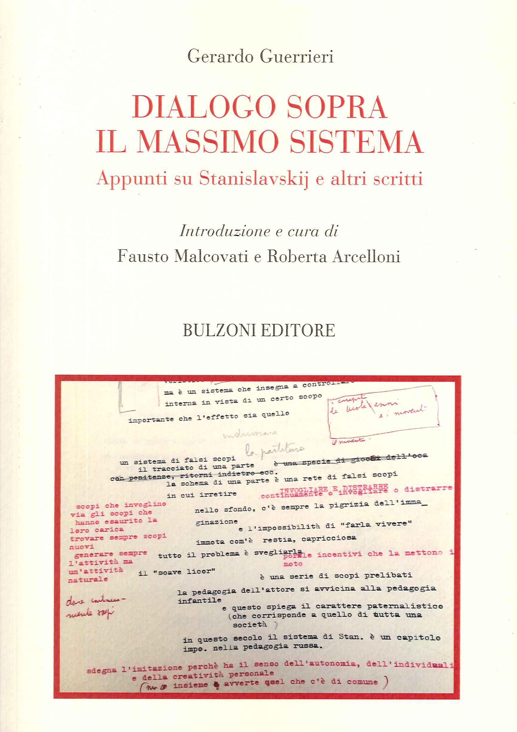 Dialogo sopra il massimo sistema. Appunti su Stanislavkij e altri scritti