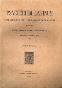 Psalterium latinum cum graeco et hebraeo comparatum. Libellus Secundus