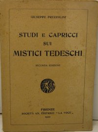 Studi e capricci sui mistici tedeschi. Seconda edizione