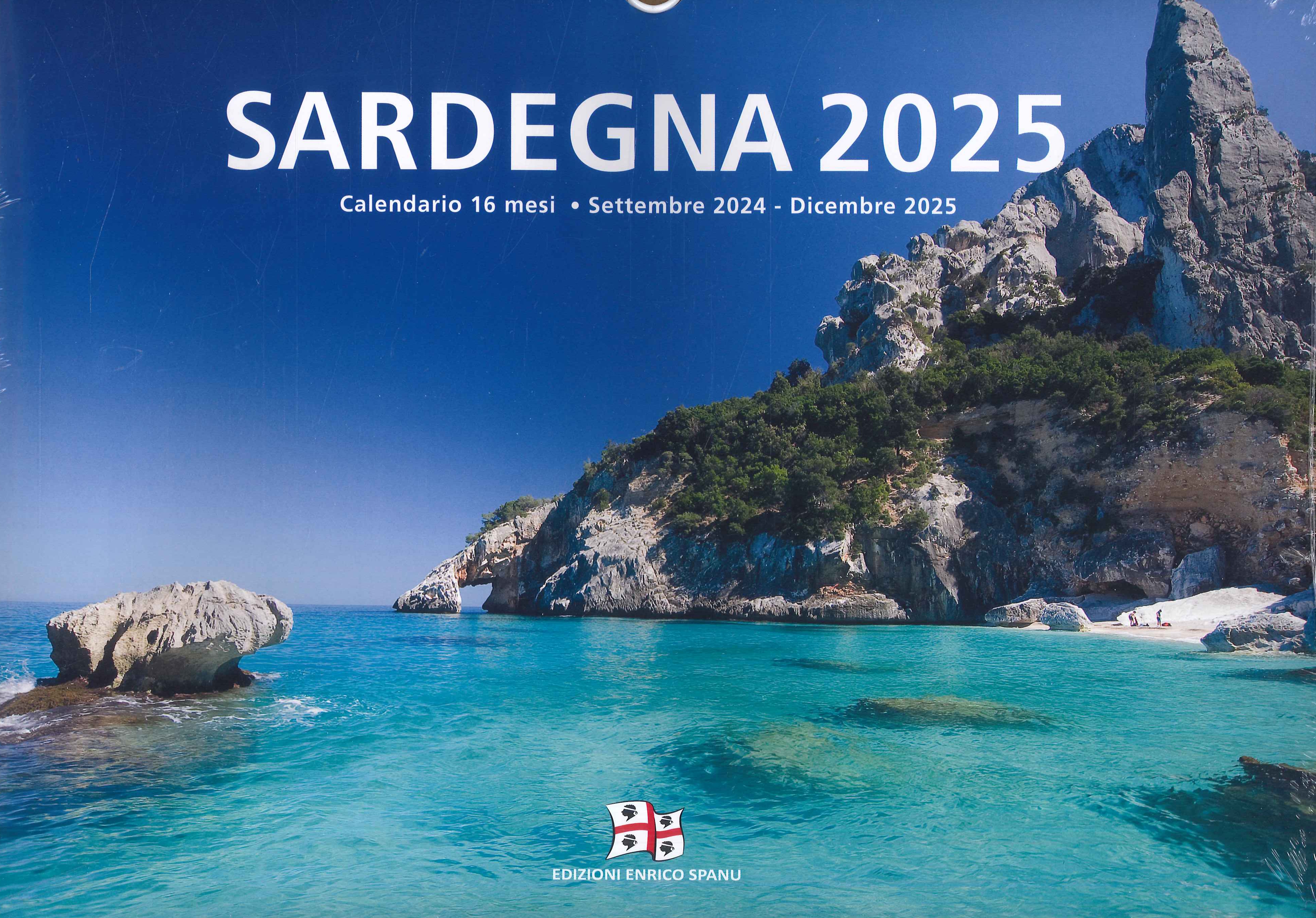 Sardegna 2025. Calendario da parete 16 mesi. Settembre 2024 - Dicembre 2025