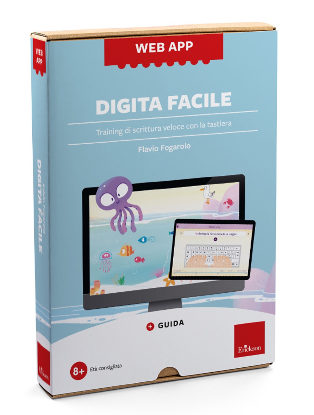 Web app Digita facile. Training di scrittura veloce con la tastiera. Con software
