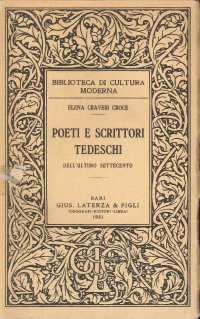 Poeti e scrittori Tedeschi dell'Ultimo Settecento