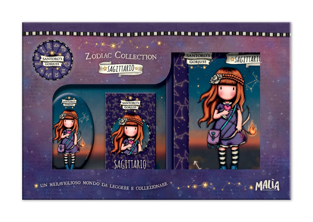Sagittario. Gorjuss. Box zodiaco. Con calamita