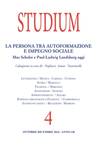 Studium (2024). Vol. 4: M. Scheler e P. L. Landsberg