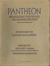 Pantheon. Monatsschrift fuer Freunde und Sammler der Kunst. Iahrgang 1930. Erstes heft - ianvar