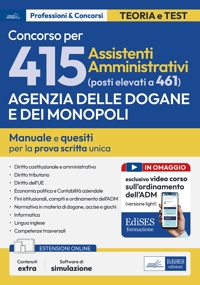 Concorso 415 assistenti amm. Agenzia Dogane e Monopoli