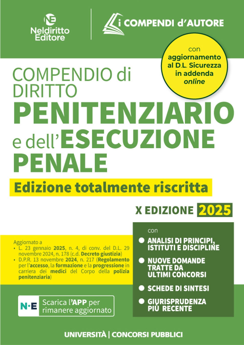 Compendio di diritto penitenziario e dell'esecuzione penale