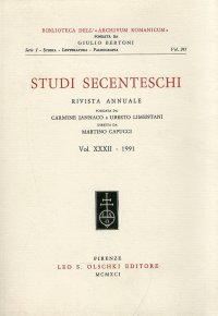 Studi secenteschi. Vol. 32