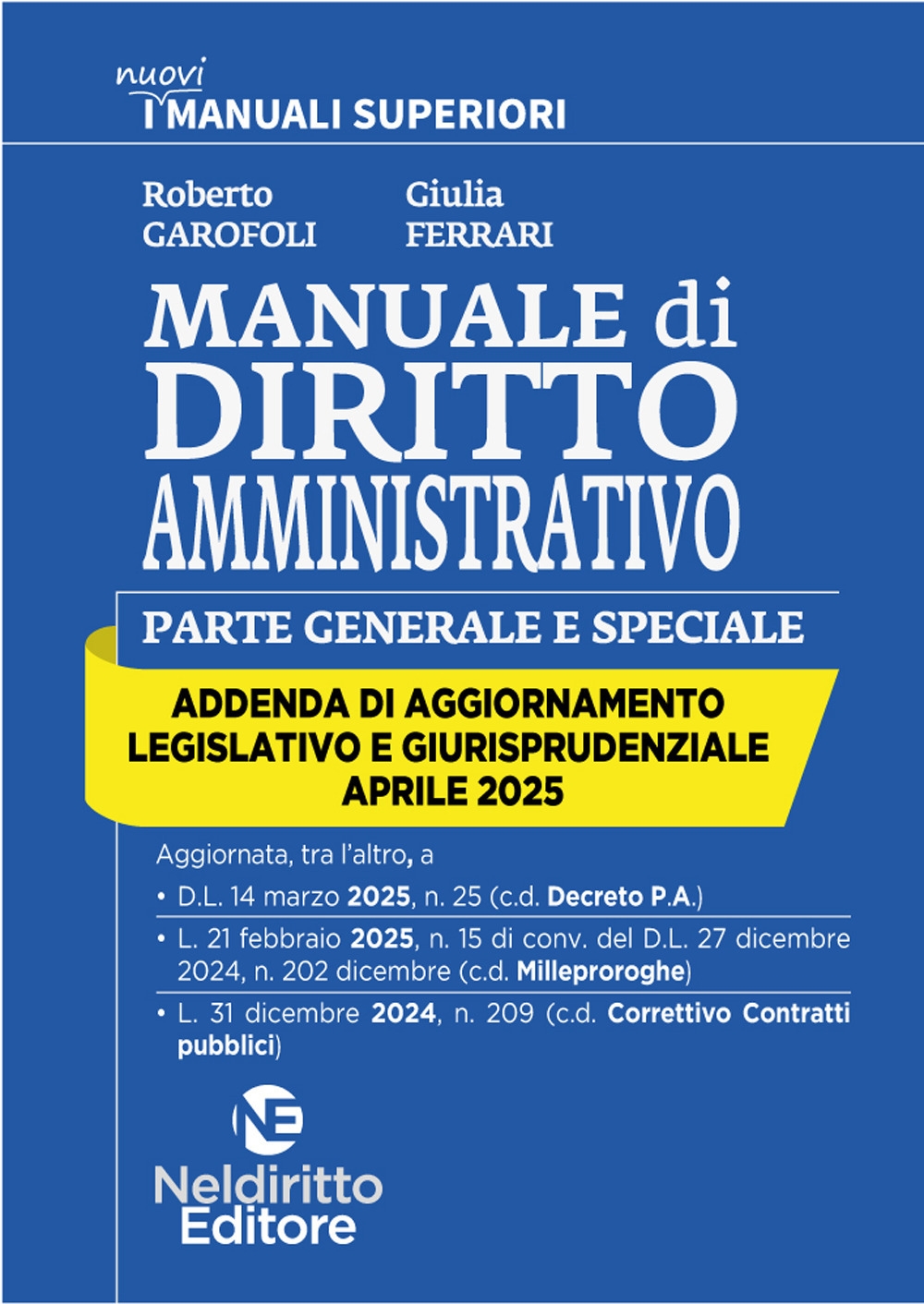 Addenda di aggiornamento. Manuale superiore di Amministrativo. Marzo 2025. Nuova ediz