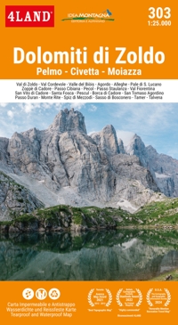 Dolomiti di Zoldo. Pelmo. Civetta. Moiazza 1:25.000