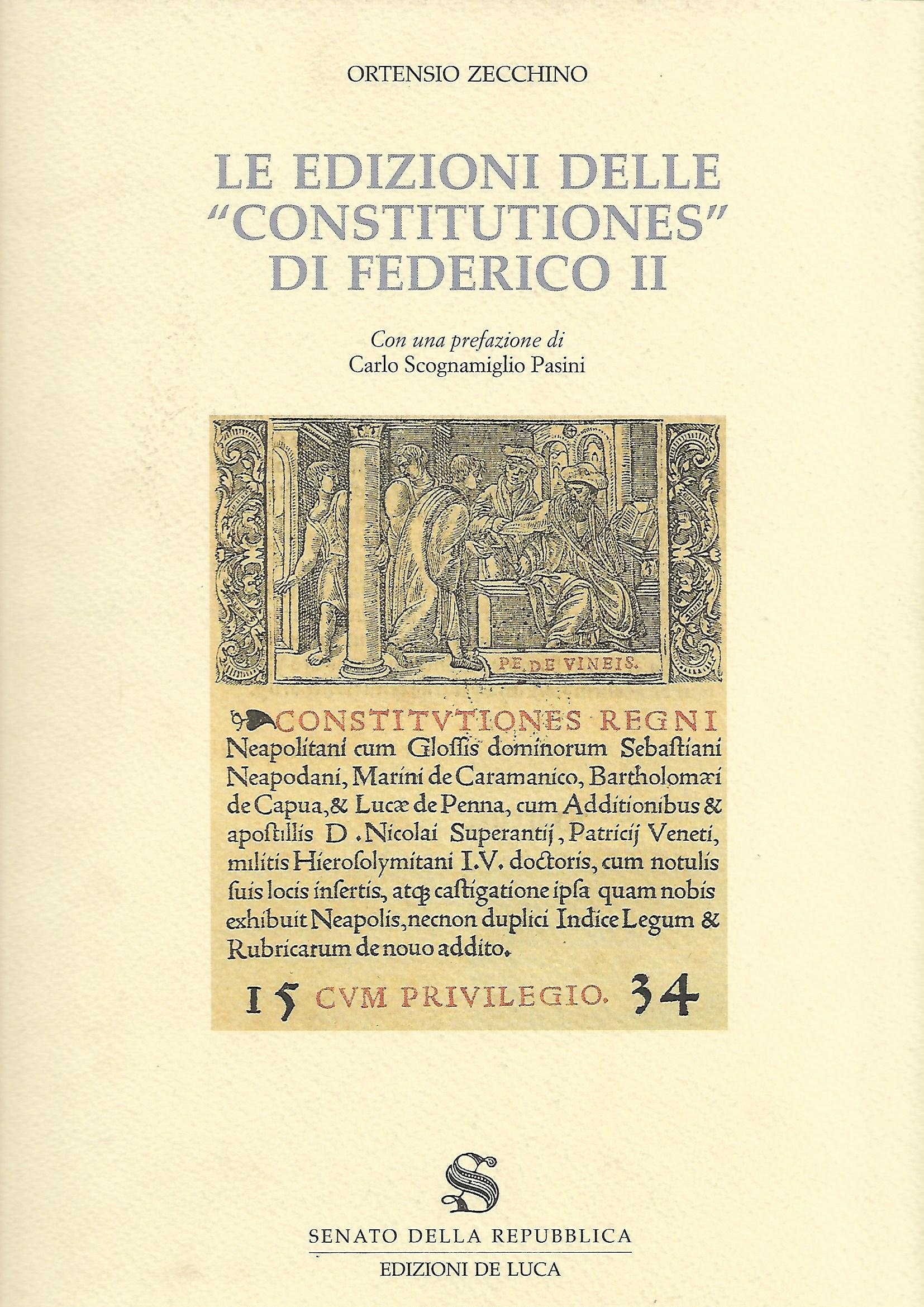 Le edizioni delle «Constitutiones» di Federico II